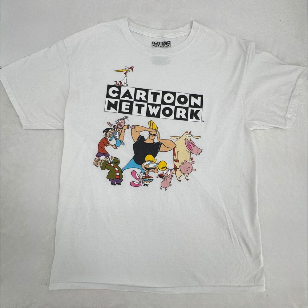 Cartoon Network Character Squad Graphic T-Shirt Cotton Adult Sz Large Retro Y2K